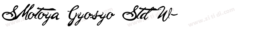 SMotoya Gyosyo Std W字体转换